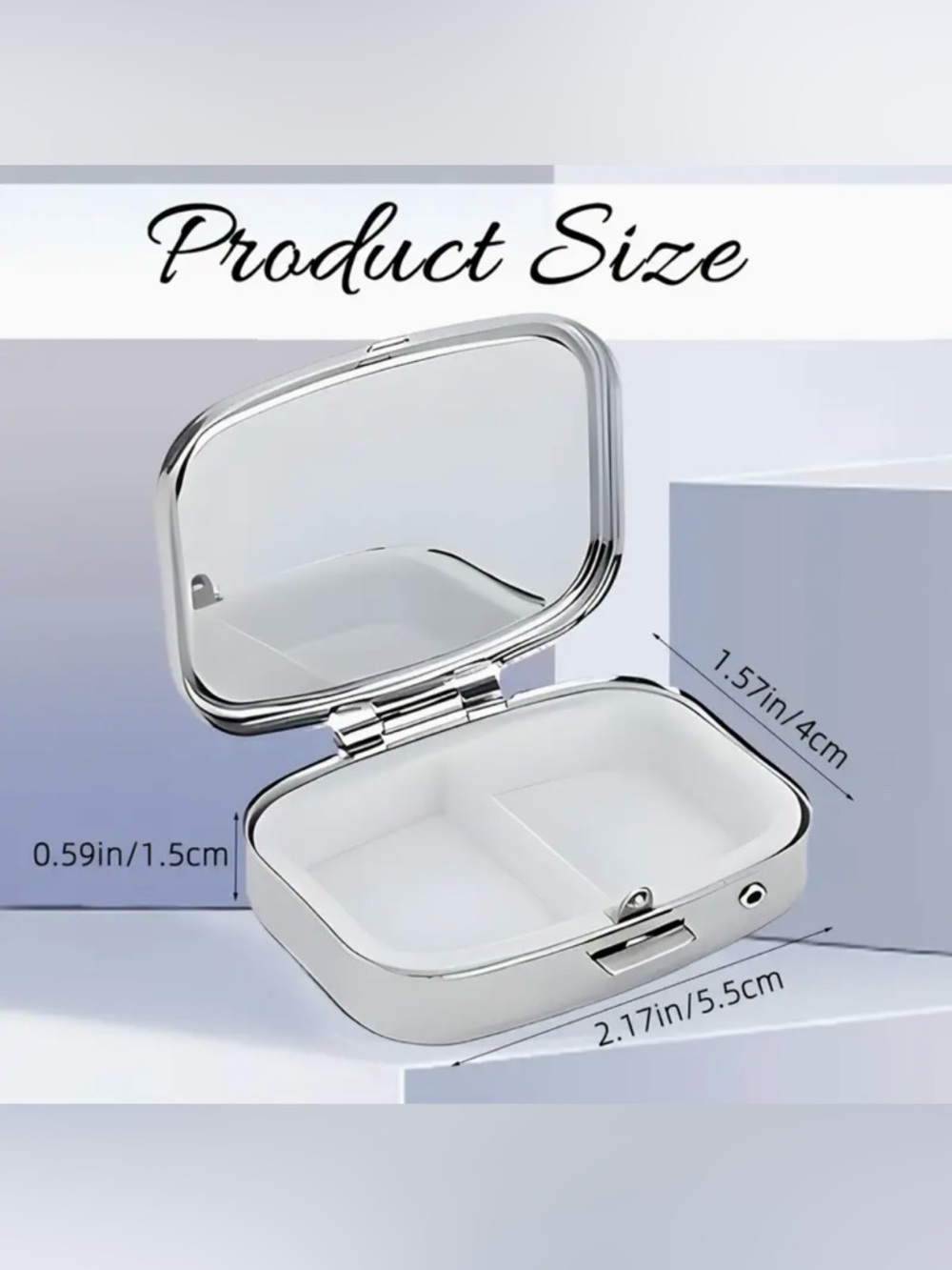 Character Inspired Pill Organizer 2-Compartment Compact Pill Case New - Picture 3 of 6